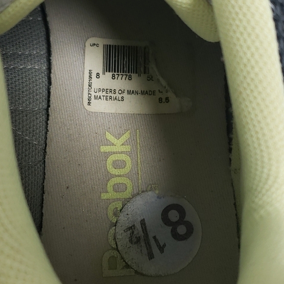 REEBOK Running 8 1/2D Grey & Yellow EUC - Picture 9 of 13